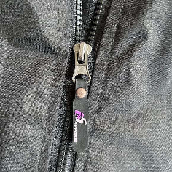 i5 Apparel Black Pink Windbreaker Jacket Size L Mesh Lined Zip Up - Picture 7 of 11
